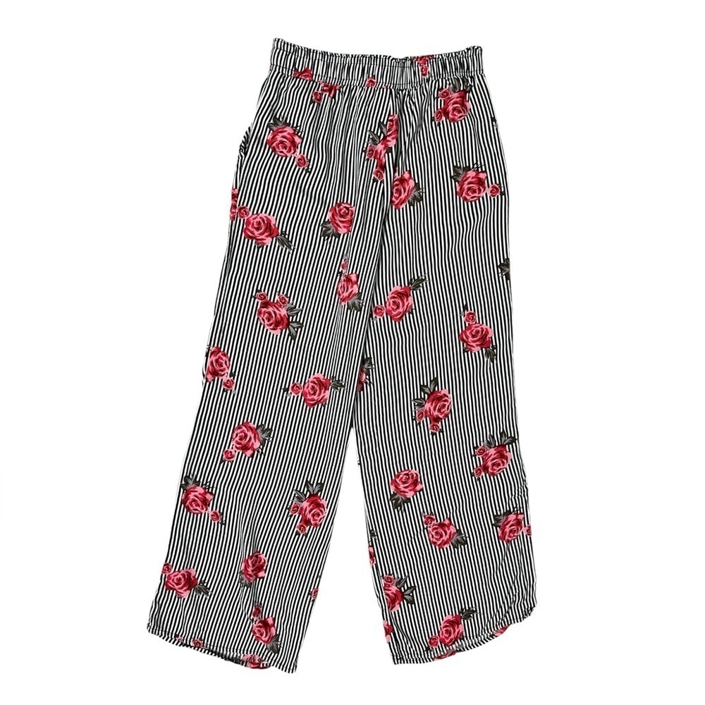 Joe B Black and White Floral Wide Leg Pants - Picture 9 of 11